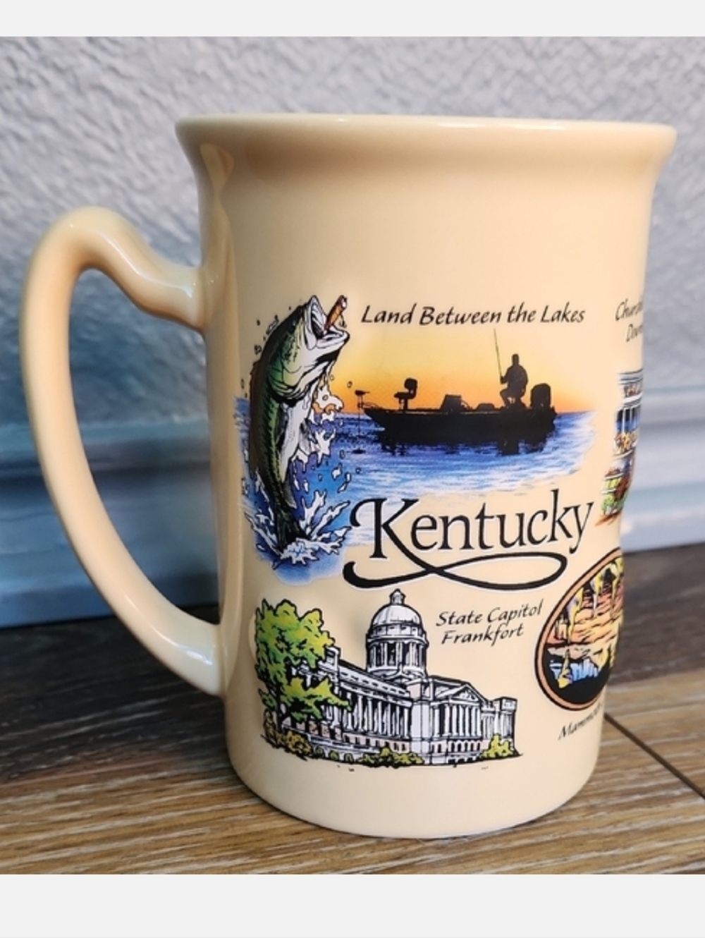 Kentucky Mug Churchill Downs Mammoth Cave Lincoln Bluegrass Horseshoe Waterfall